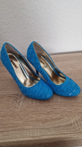 High heels türkis - türkis, mit