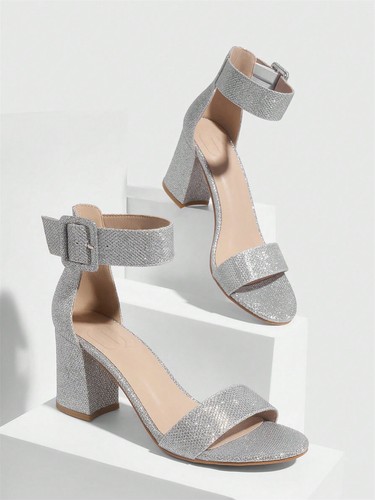 Brautschuhe silber pailletten - silber,