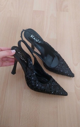 High heels glitzer pailletten - high,